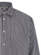 Navy Stripe Cotton Shirt