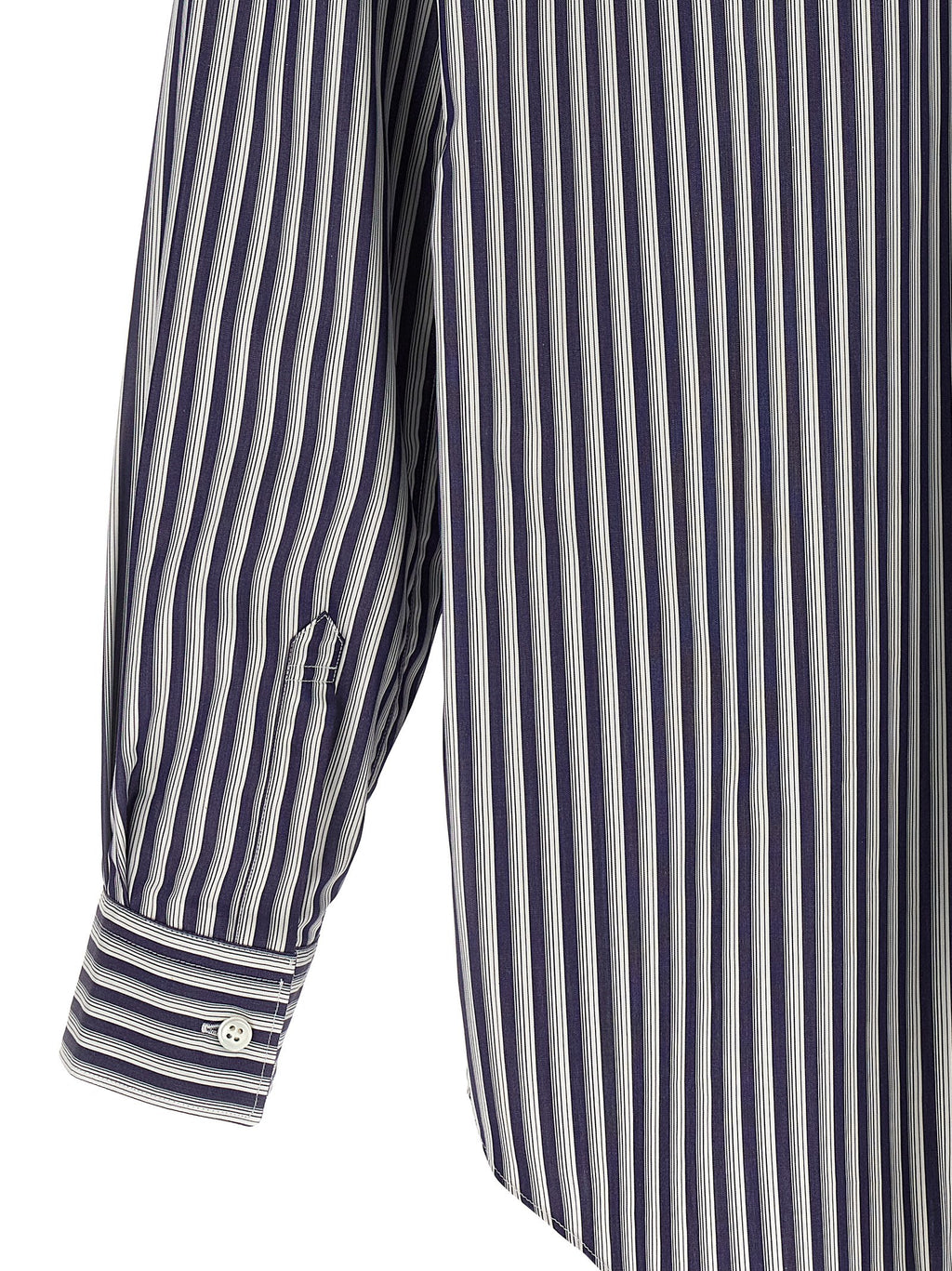 Navy Stripe Cotton Shirt