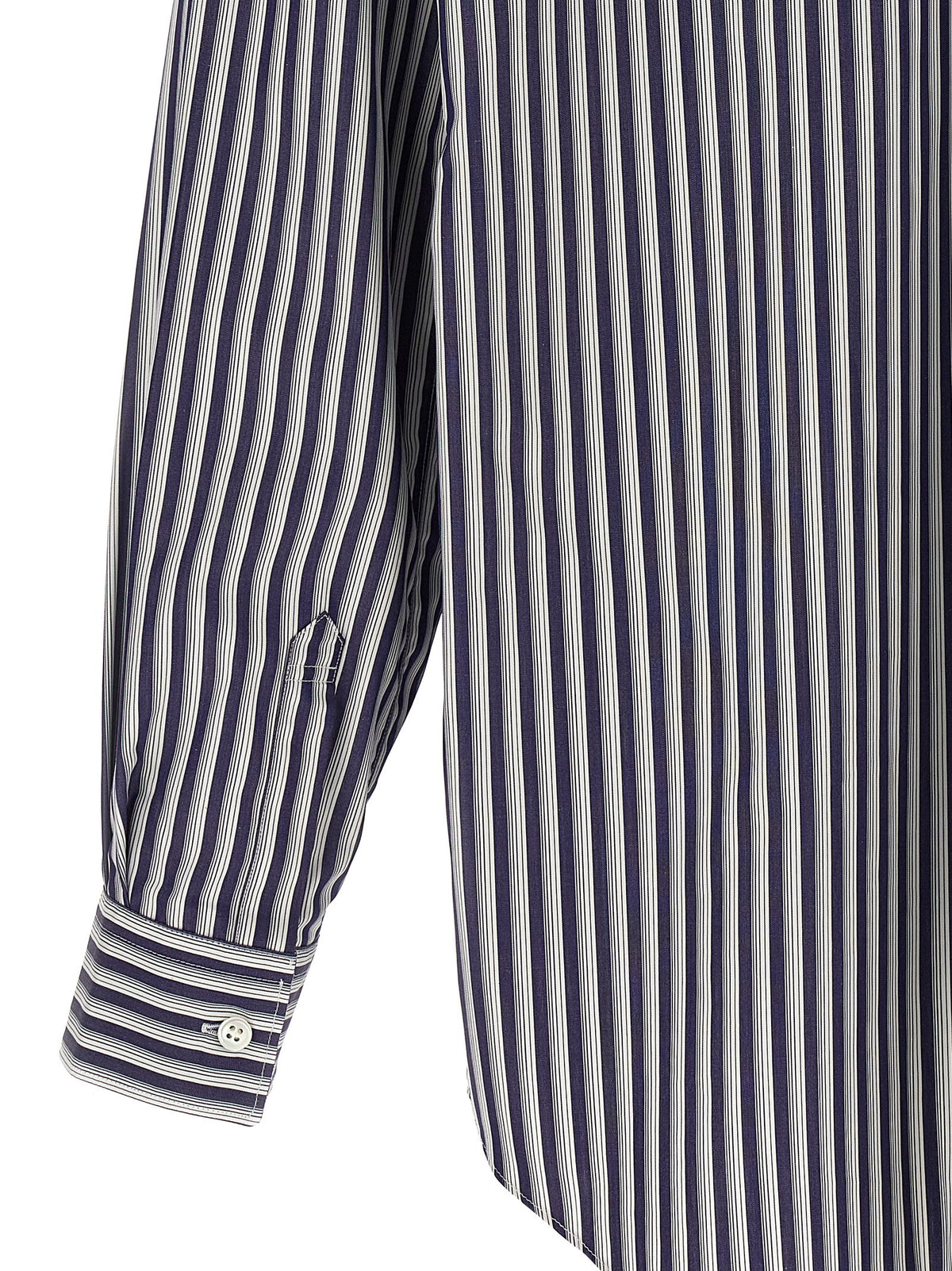 Navy Stripe Cotton Shirt