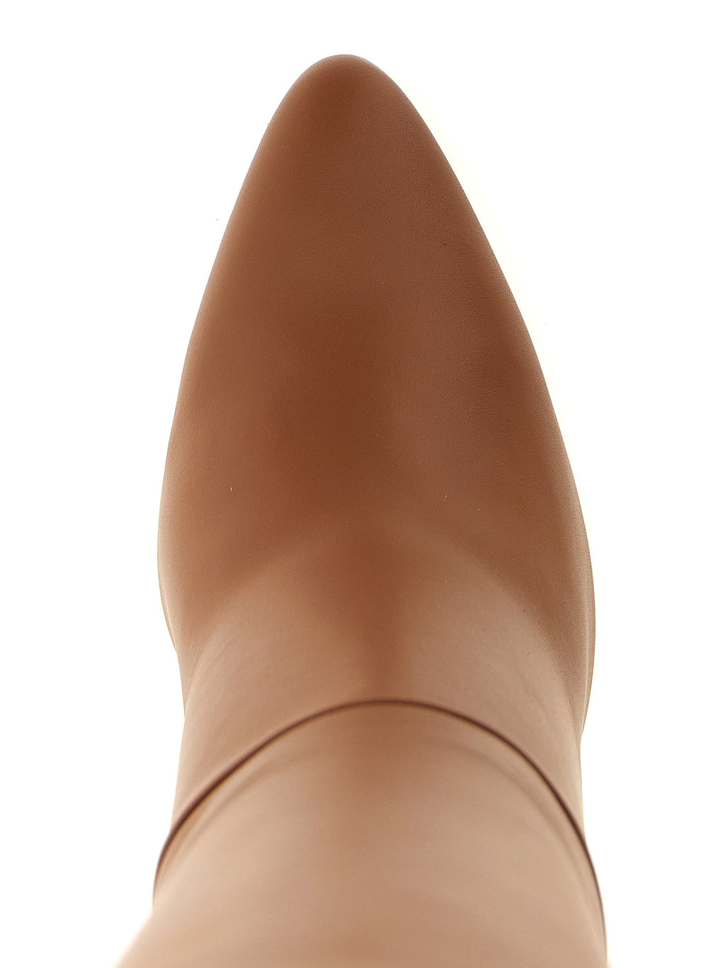 Brown Calfskin Deboot Over-The-Knee Boots