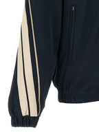 Navy Polyester Zip-Front Sweatshirt