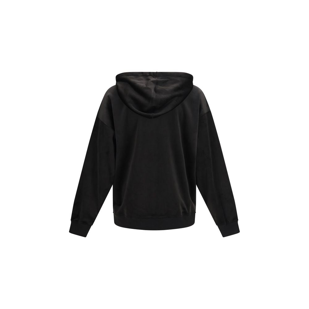 Oversized Corduroy Zip‑Up Hoodie
