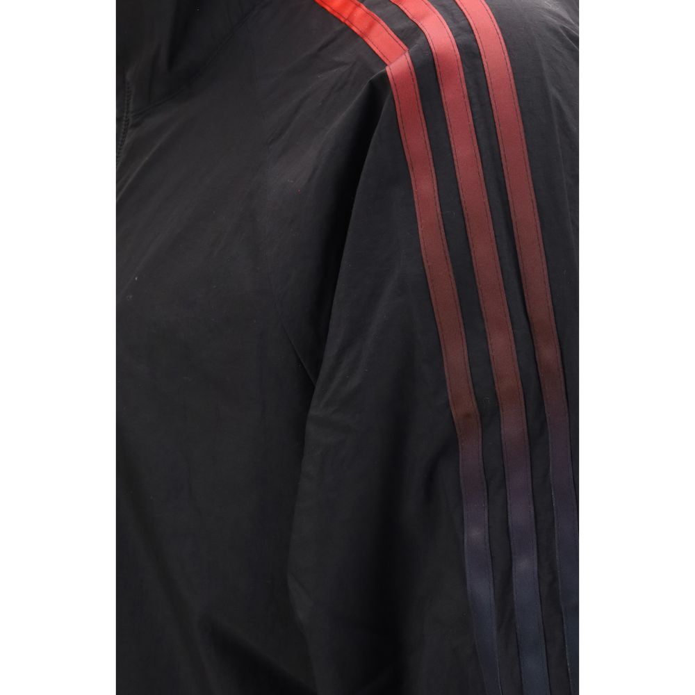 Nylon Gradient 3‑Stripes Oversized Sweatshirt