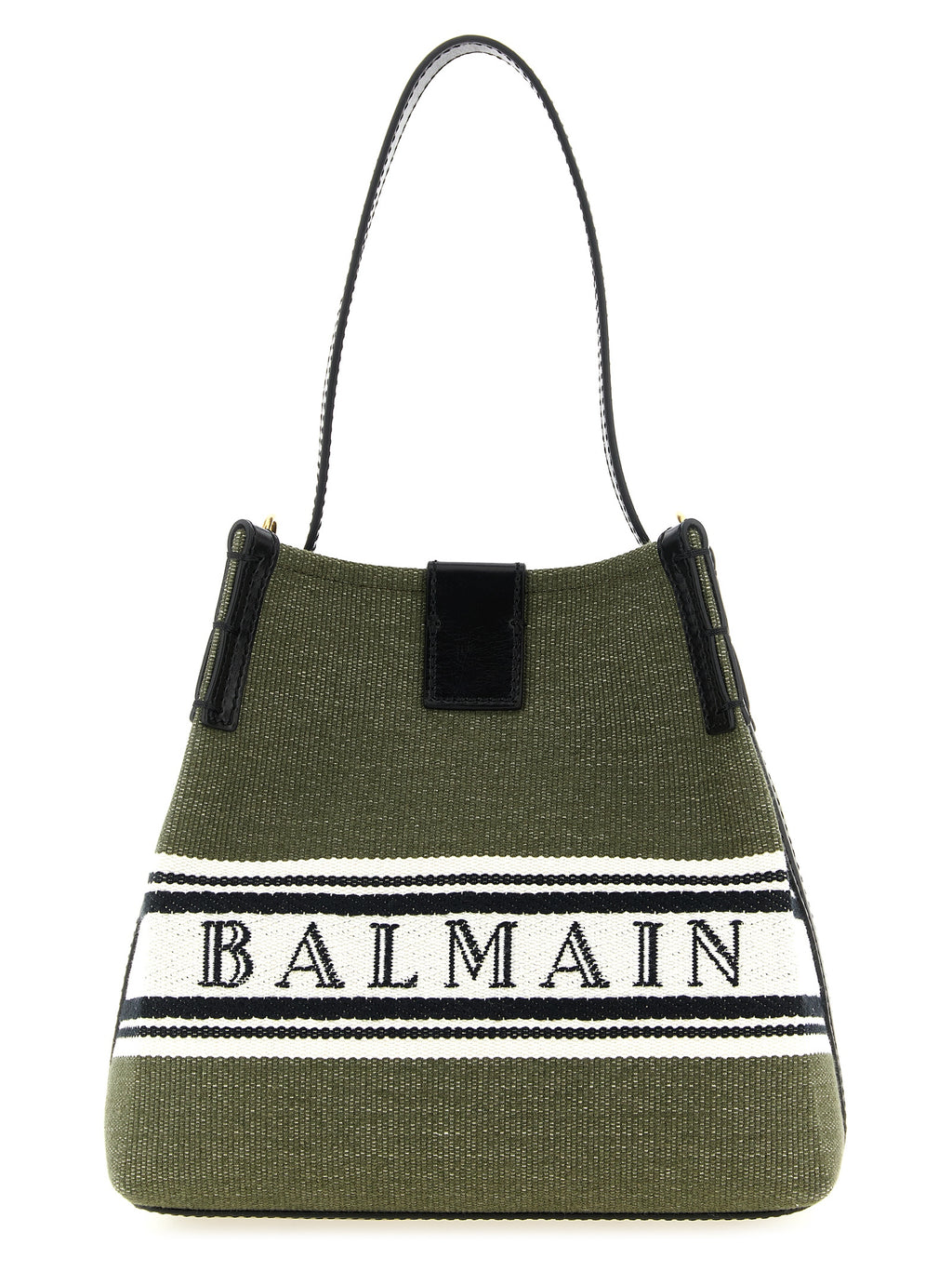 Bicolor Cotton Bucket Bag