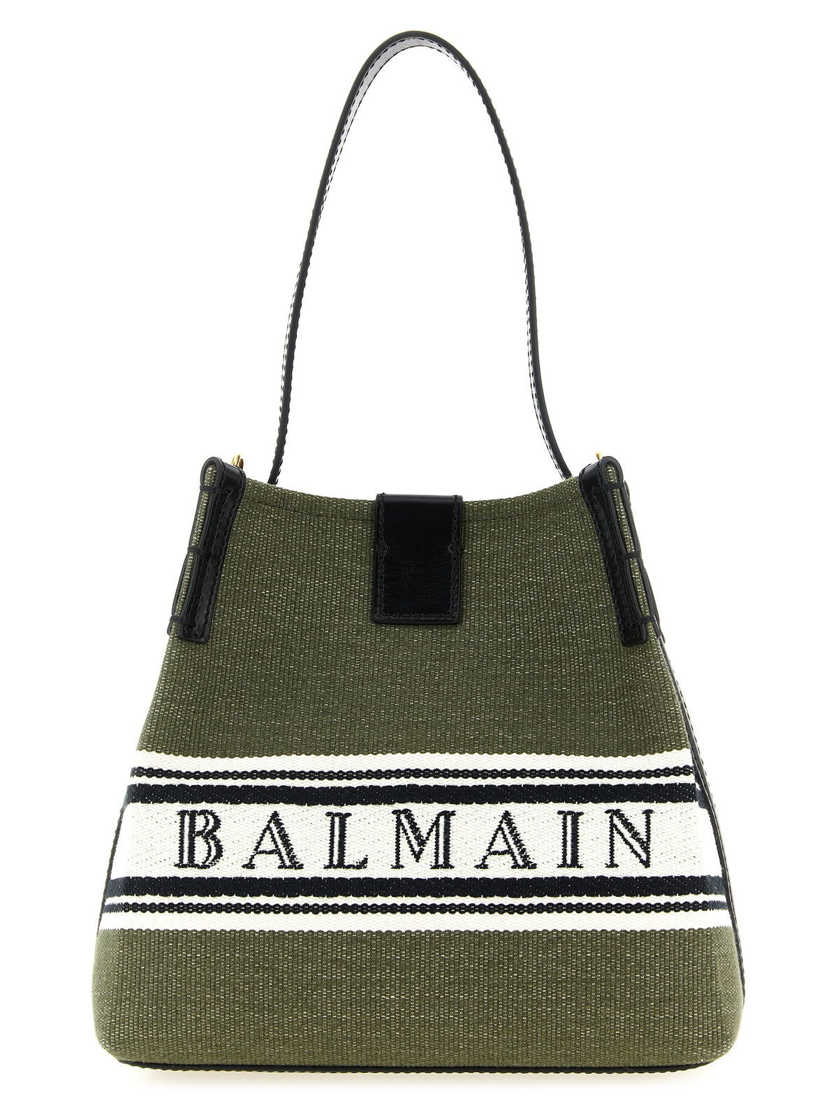 Bicolor Cotton Bucket Bag