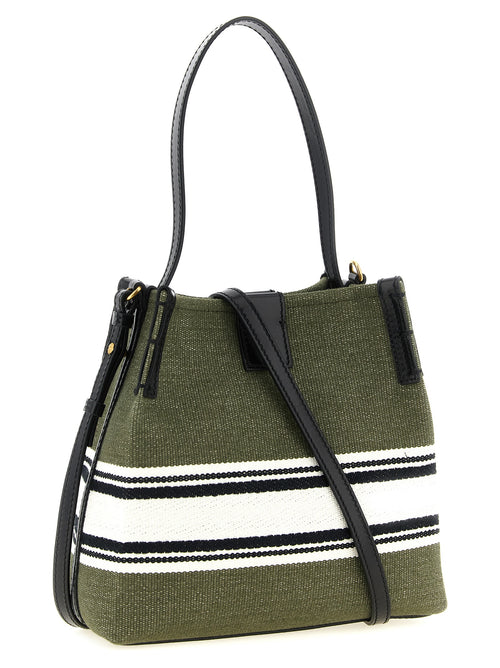 Bicolor Cotton Bucket Bag