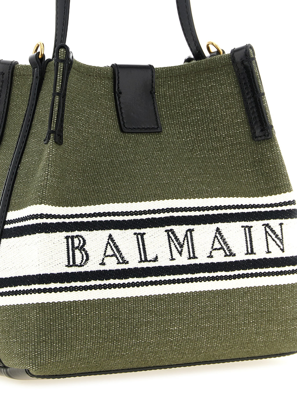 Bicolor Cotton Bucket Bag