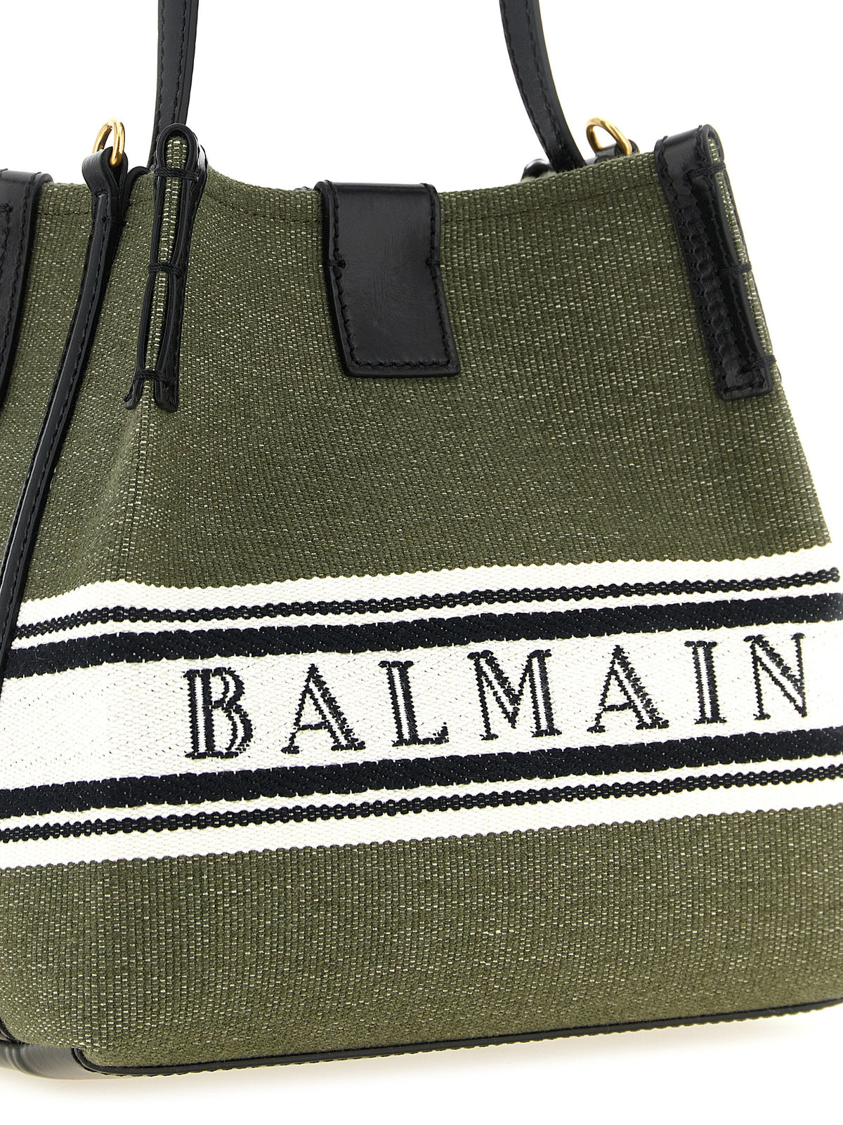 Bicolor Cotton Bucket Bag