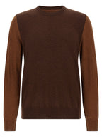 Wool Two‑Tone Cardigan