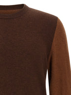 Wool Two‑Tone Cardigan