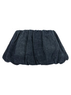Balloon Silhouette Mini Skirt in Dark Wash Denim