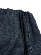 Balloon Silhouette Mini Skirt in Dark Wash Denim