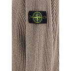 Beige Cashmere Hooded Zip-Up Sweater