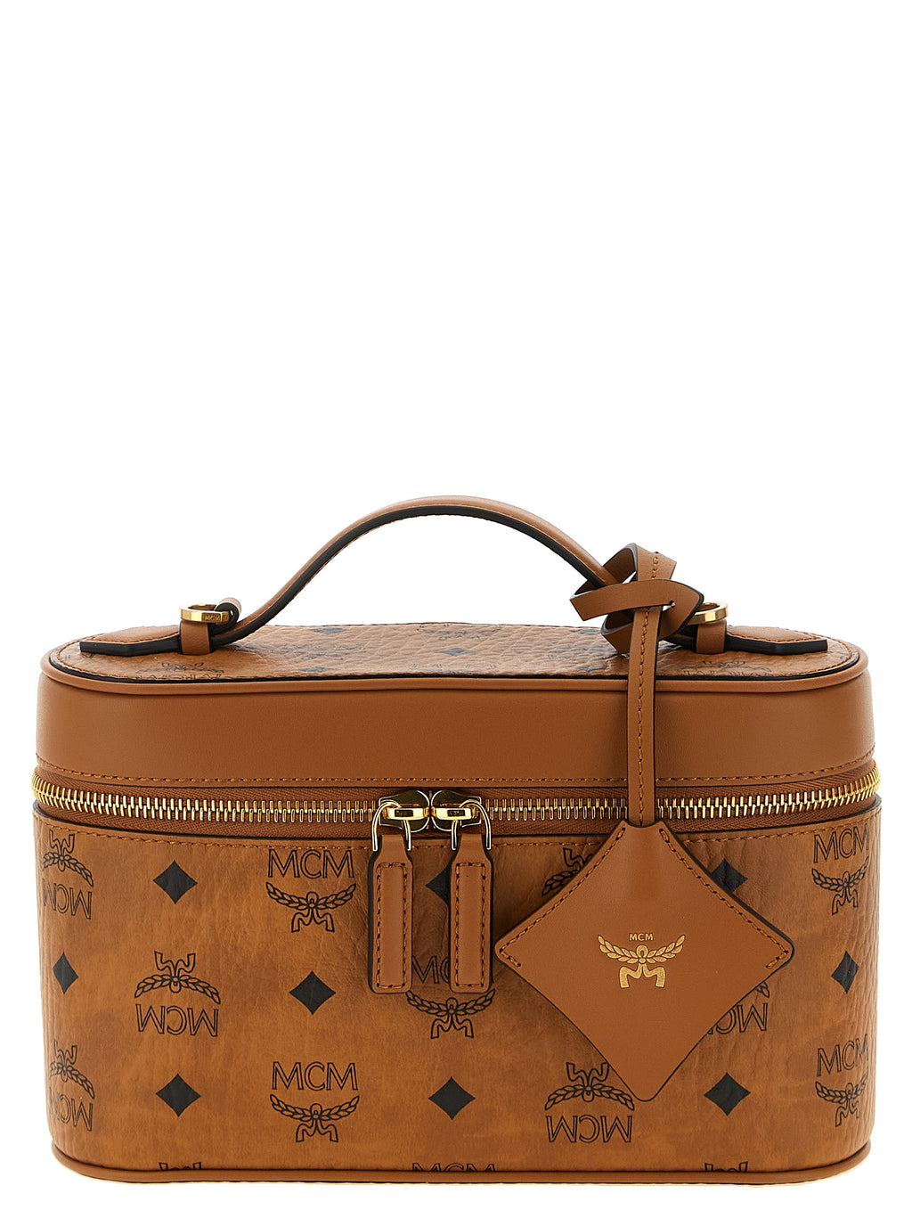 Aren Cognac-Coated Canvas & Fine Nappa Leather Crossbody Bag