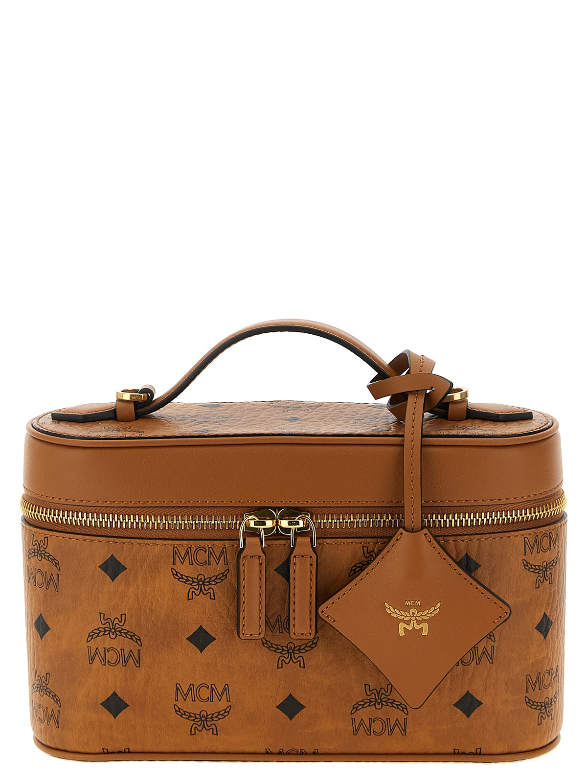 Aren Cognac-Coated Canvas & Fine Nappa Leather Crossbody Bag