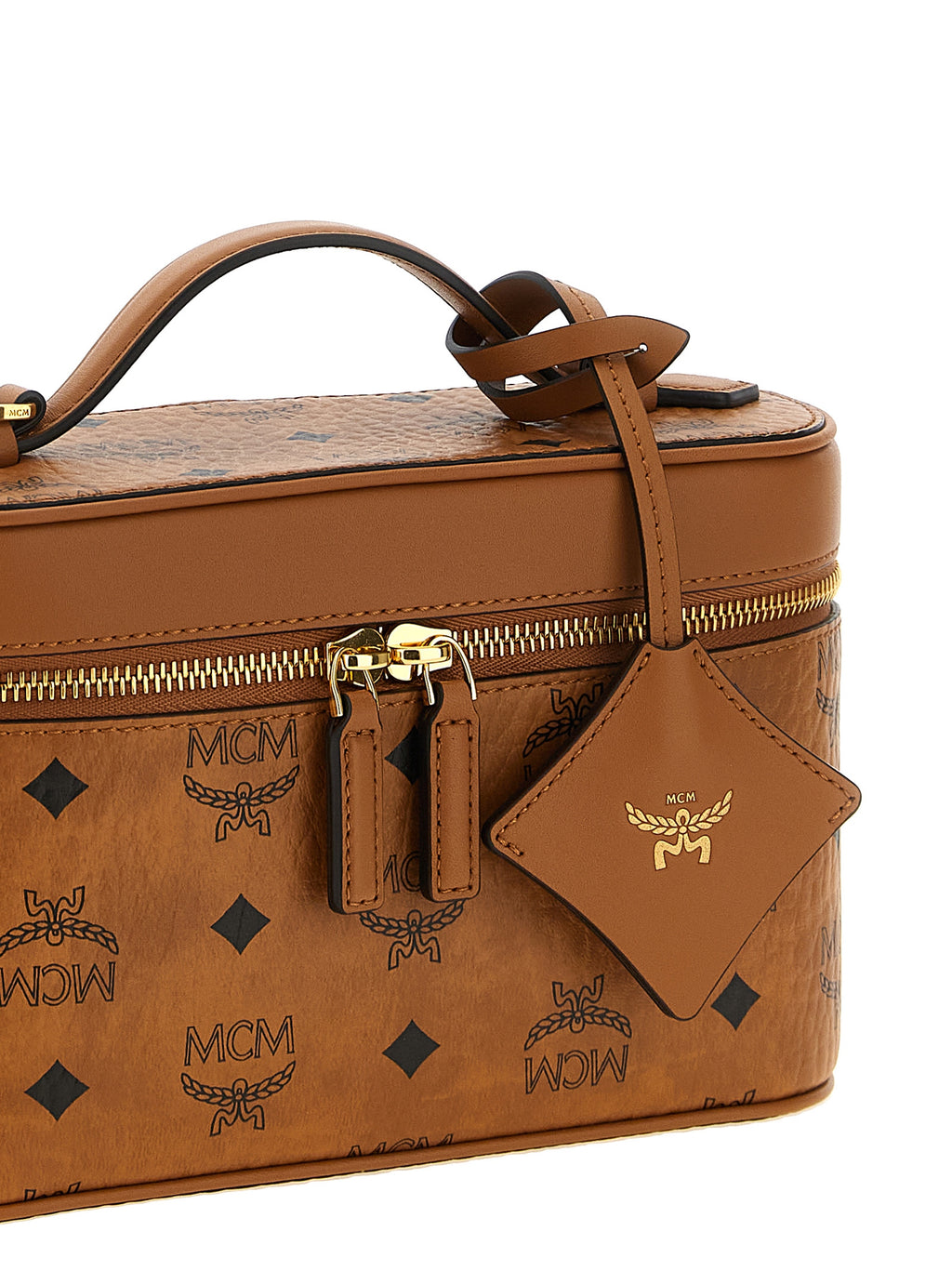 Aren Cognac-Coated Canvas & Fine Nappa Leather Crossbody Bag