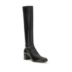 Black Lamb Leather Ankle Boots