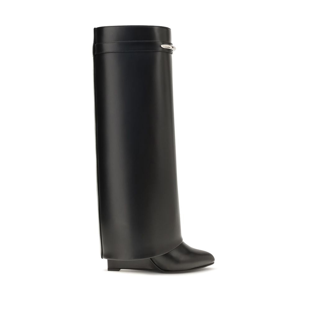 Calfskin Shark Ankle Boots
