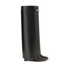 Calfskin Shark Ankle Boots