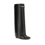 Calfskin Shark Ankle Boots