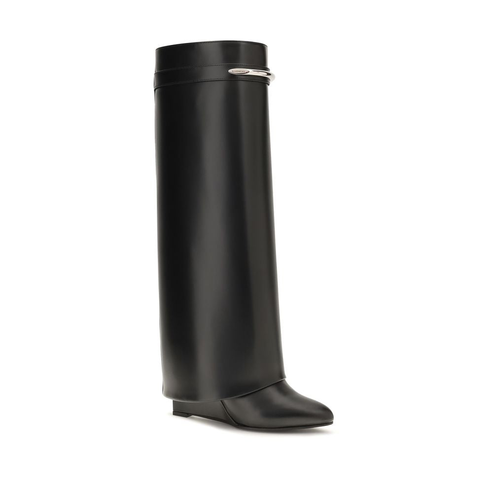 Calfskin Shark Ankle Boots