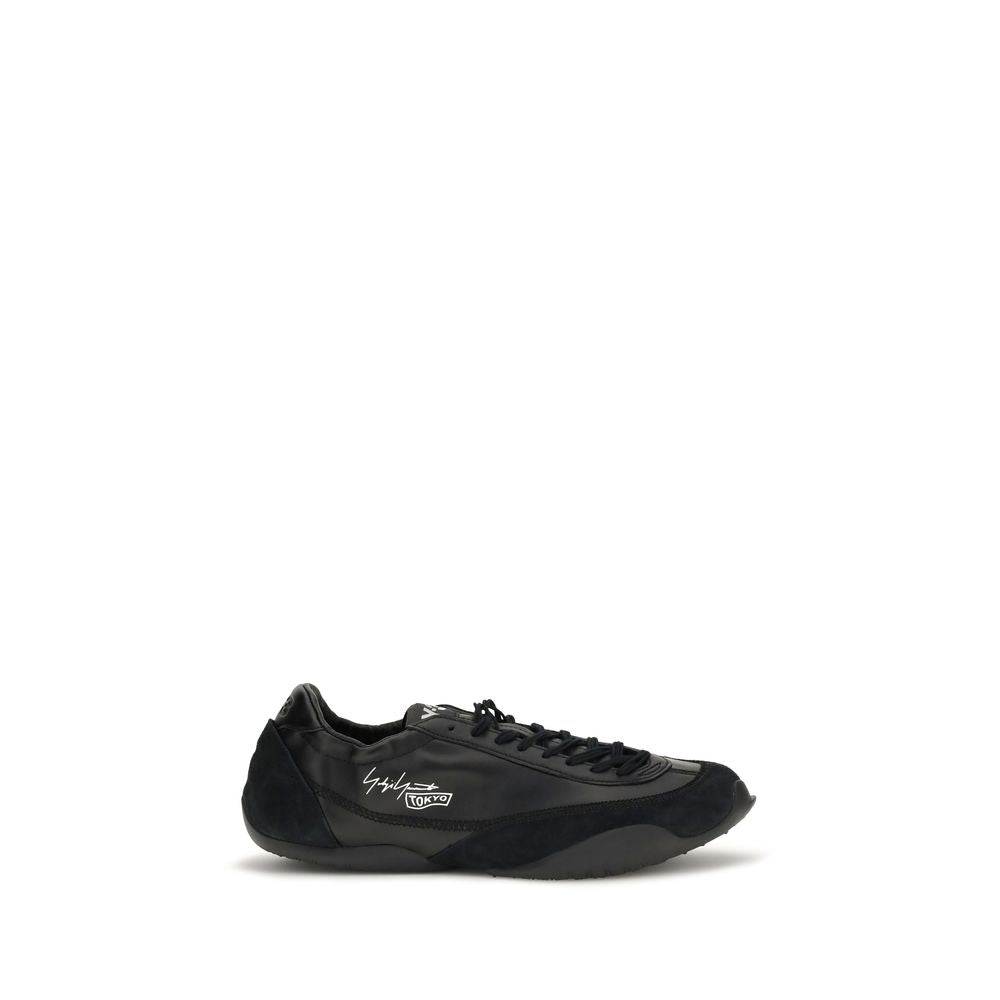 Black Calf Leather Tokyo Warped Sneakers