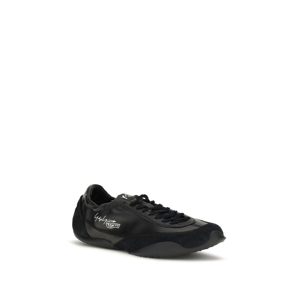 Black Calf Leather Tokyo Warped Sneakers