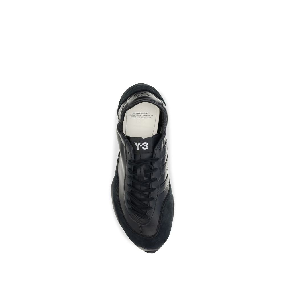 Black Calf Leather Tokyo Warped Sneakers