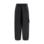 Black Polyamide Wide‑Leg Cargo Pants