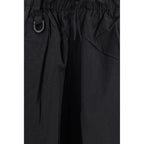 Black Polyamide Wide‑Leg Cargo Pants