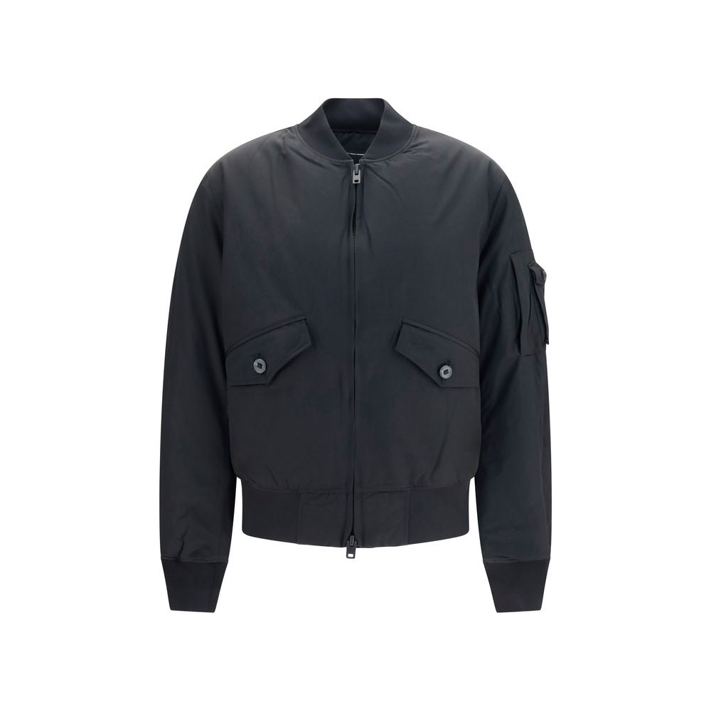 Oversized Nylon Twill Bomber Jacket