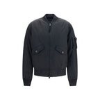 Oversized Nylon Twill Bomber Jacket