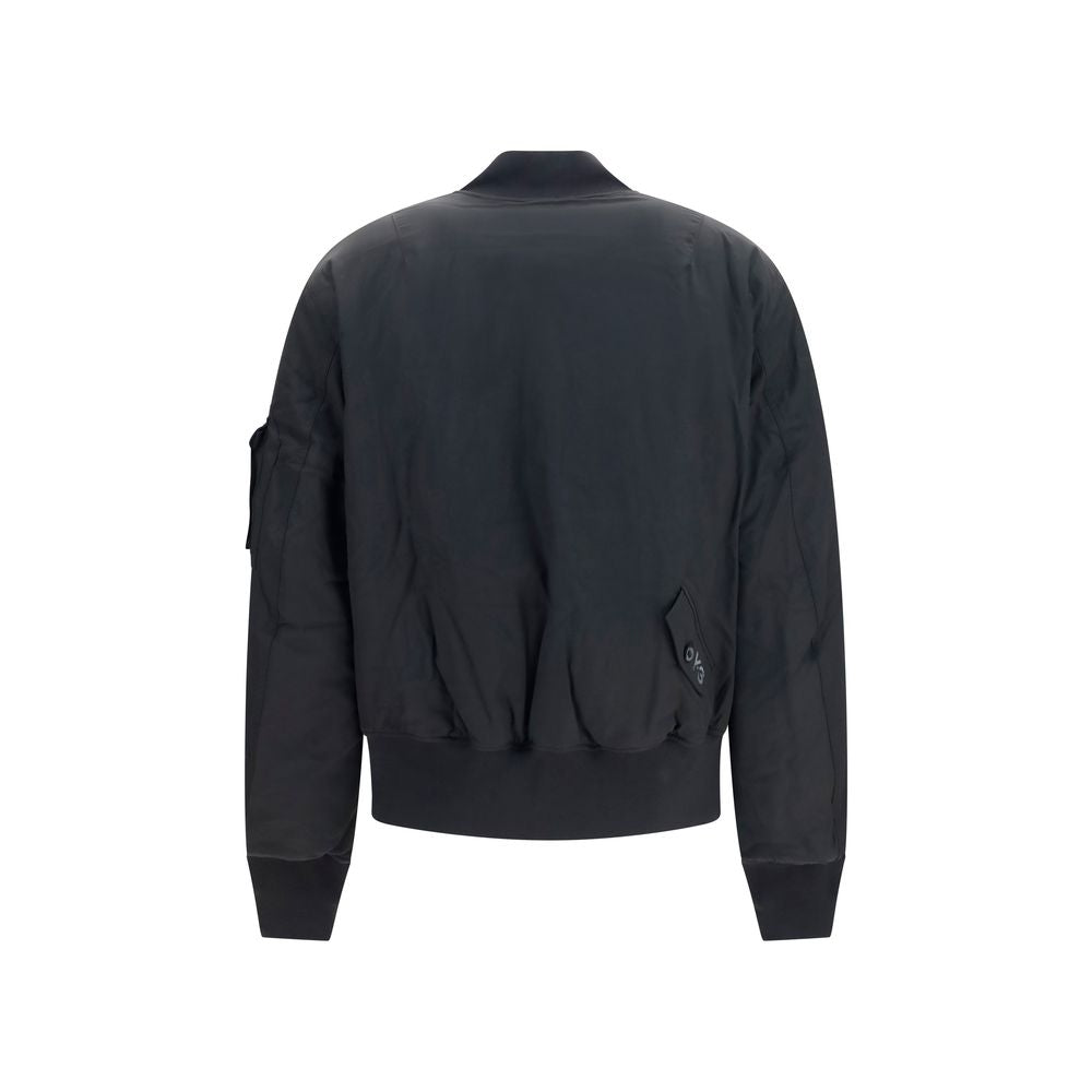 Oversized Nylon Twill Bomber Jacket