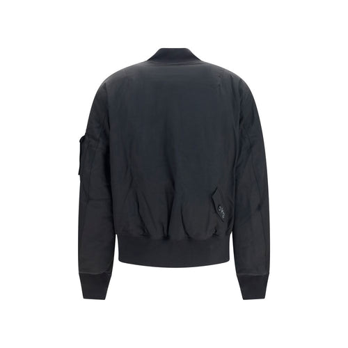 Oversized Nylon Twill Bomber Jacket