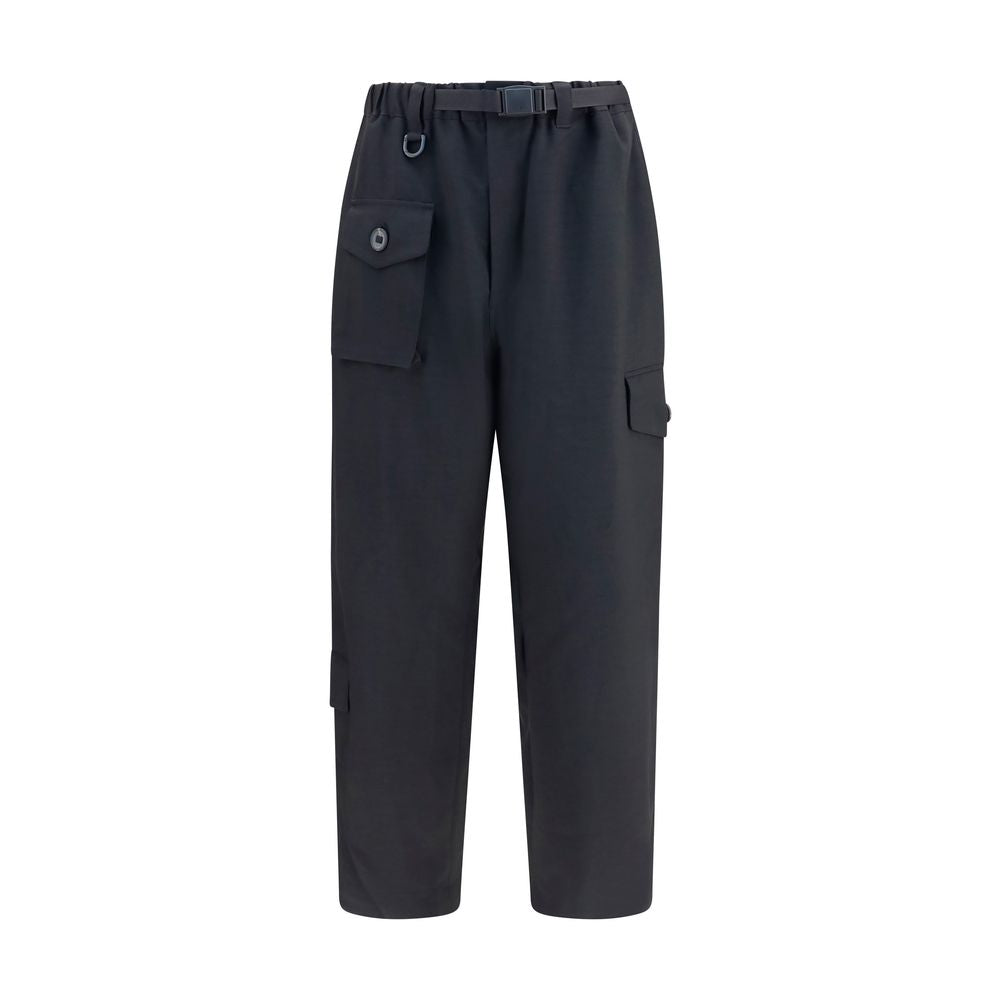 Black Tapered Twill Athletic Pants