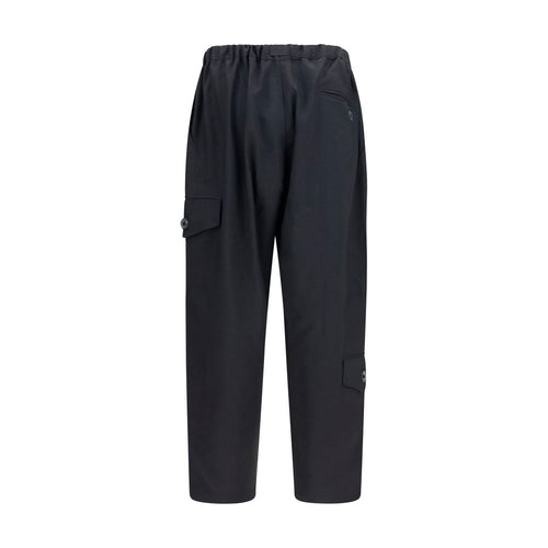 Black Tapered Twill Athletic Pants