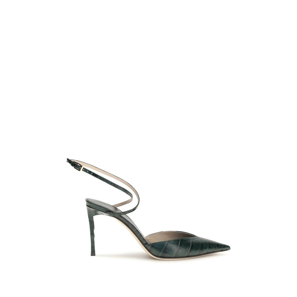 Bicolor Calfskin High Heel Pumps