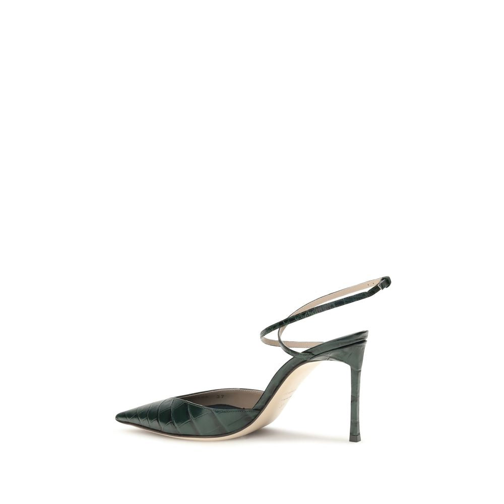 Bicolor Calfskin High Heel Pumps