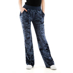 Blue Polyester-Blend Tailored Pants
