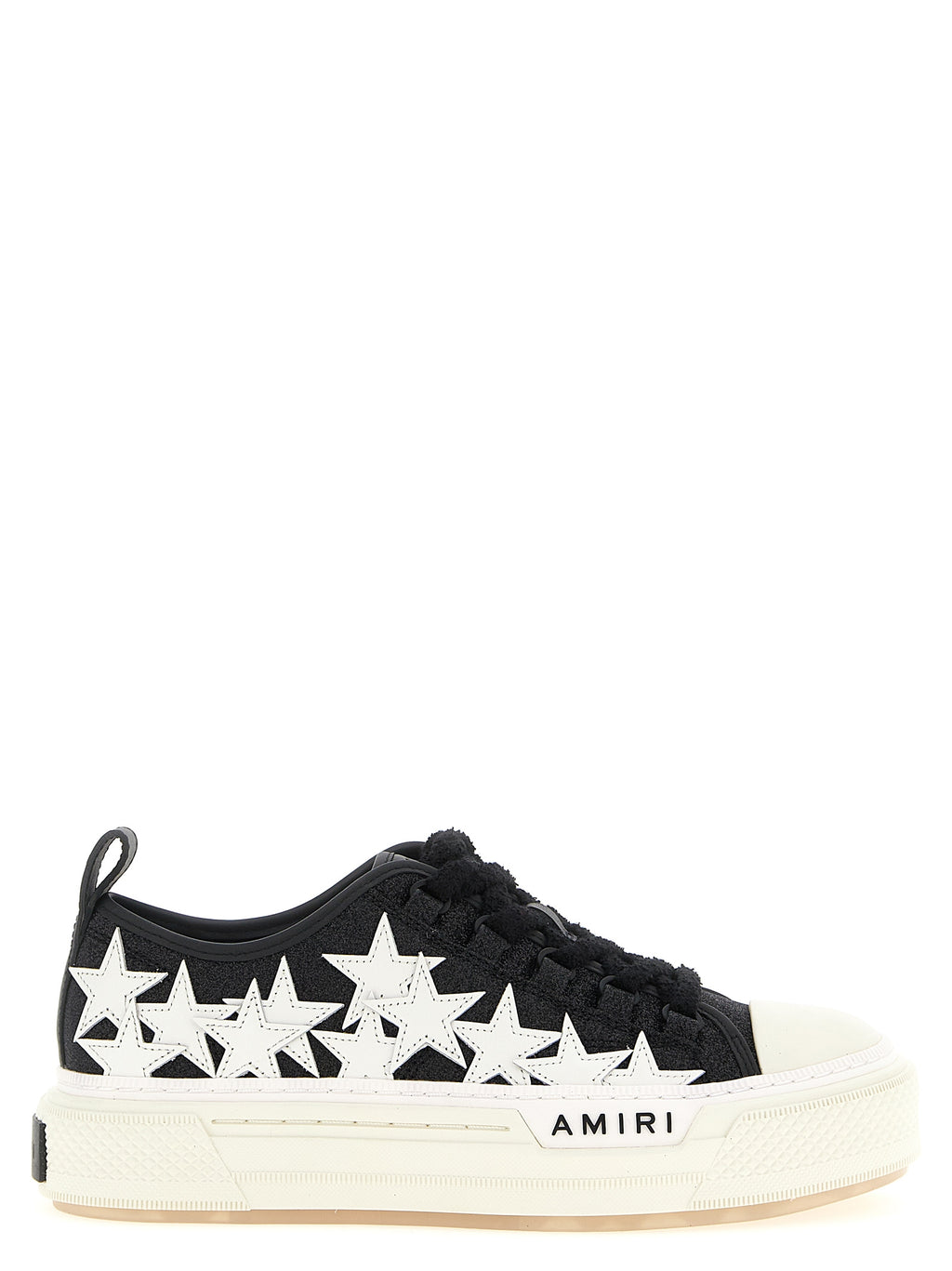 Glitter Stars Court Low Calfskin Sneakers