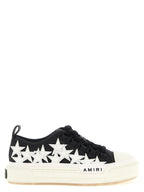 Glitter Stars Court Low Calfskin Sneakers