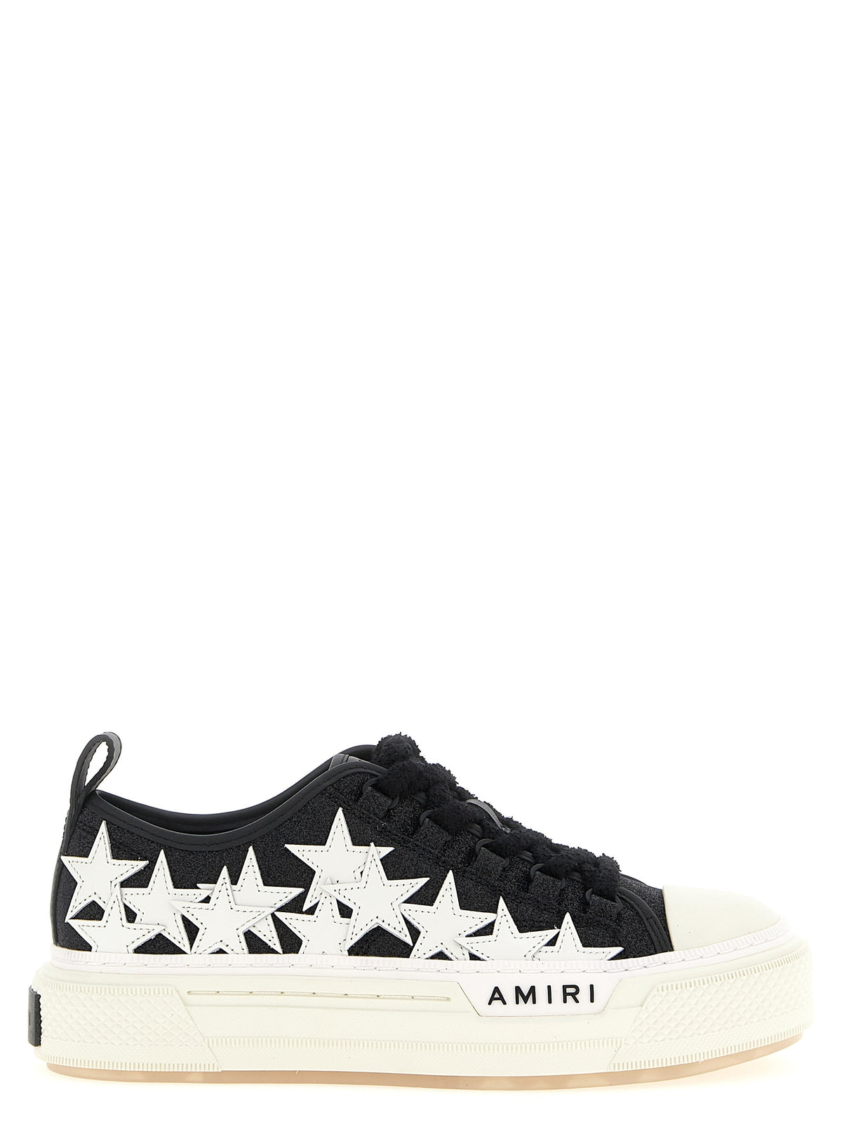 Glitter Stars Court Low Calfskin Sneakers