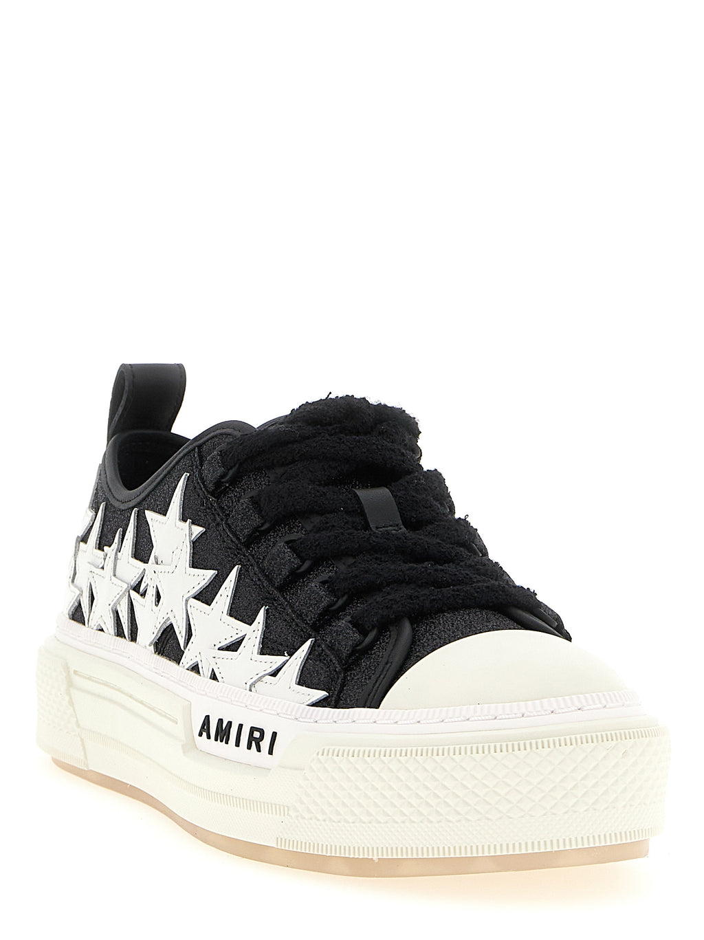 Glitter Stars Court Low Calfskin Sneakers