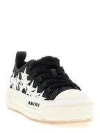 Glitter Stars Court Low Calfskin Sneakers