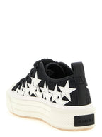 Glitter Stars Court Low Calfskin Sneakers