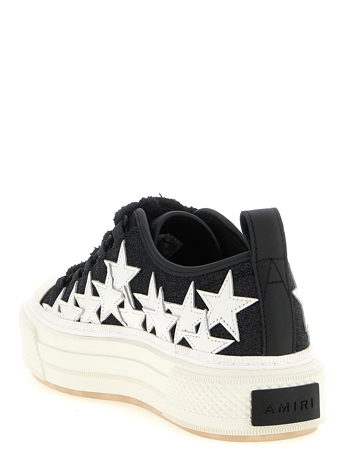 Glitter Stars Court Low Calfskin Sneakers
