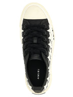 Glitter Stars Court Low Calfskin Sneakers