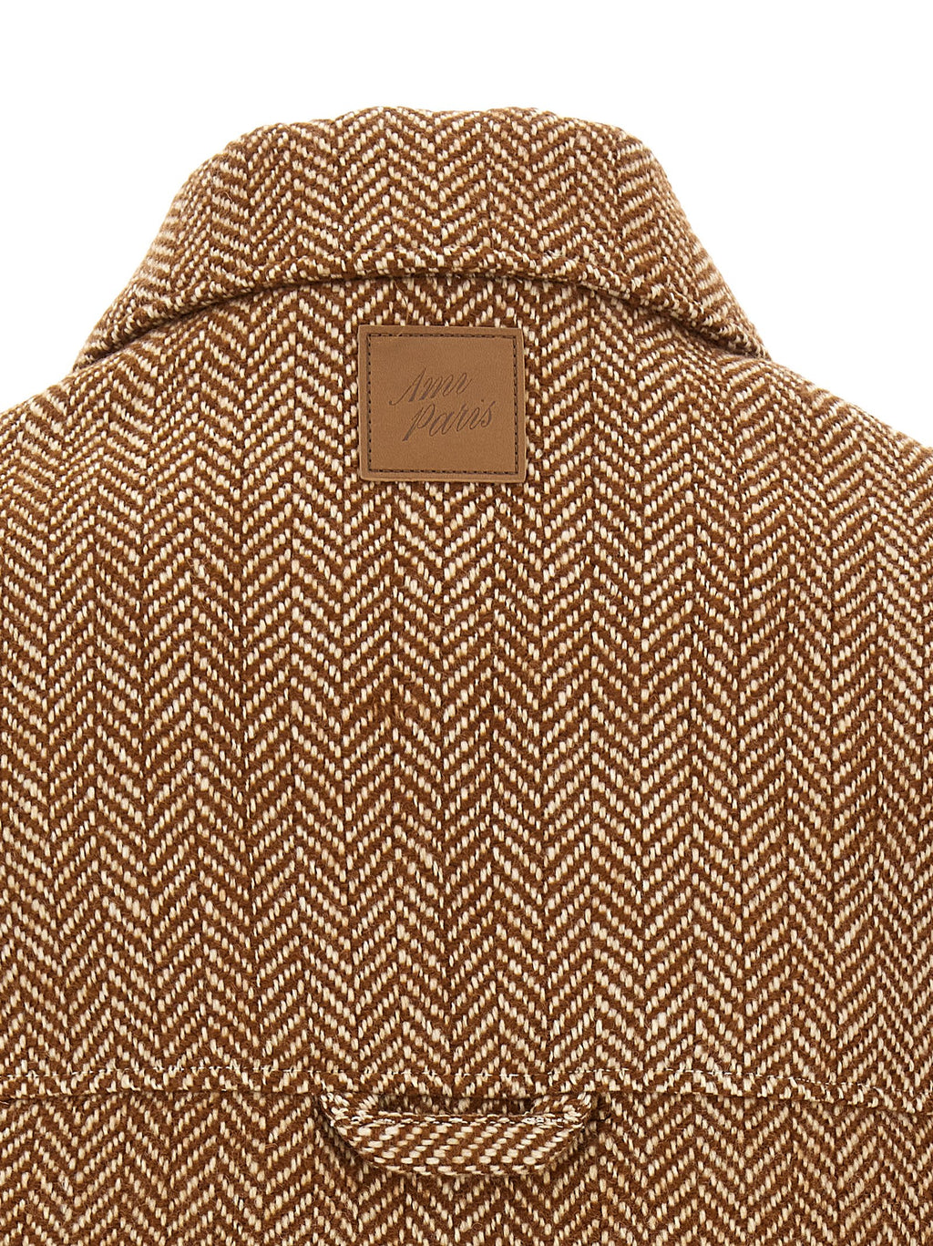 Brown Virgin Wool Overshirt Jacket