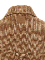 Brown Virgin Wool Overshirt Jacket
