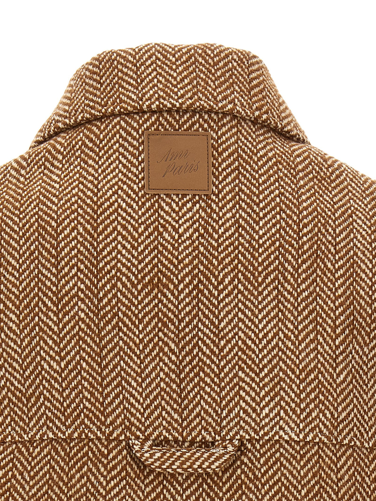 Brown Virgin Wool Overshirt Jacket